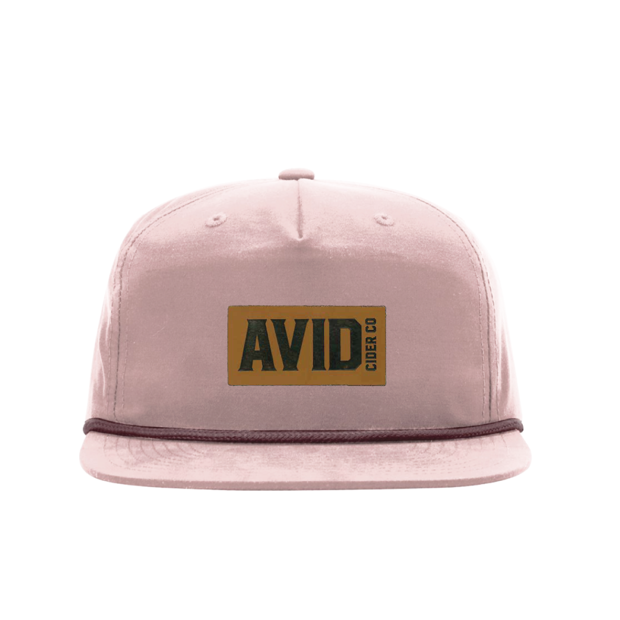 AVID | 5 Panel Hat Pink/Leather Patch