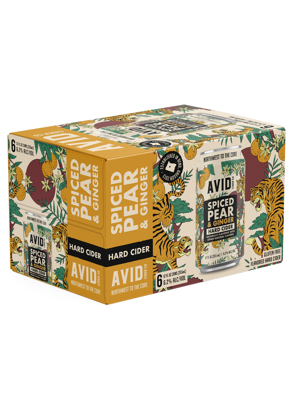 Avid Spiced Pear & Ginger — six-pack carton